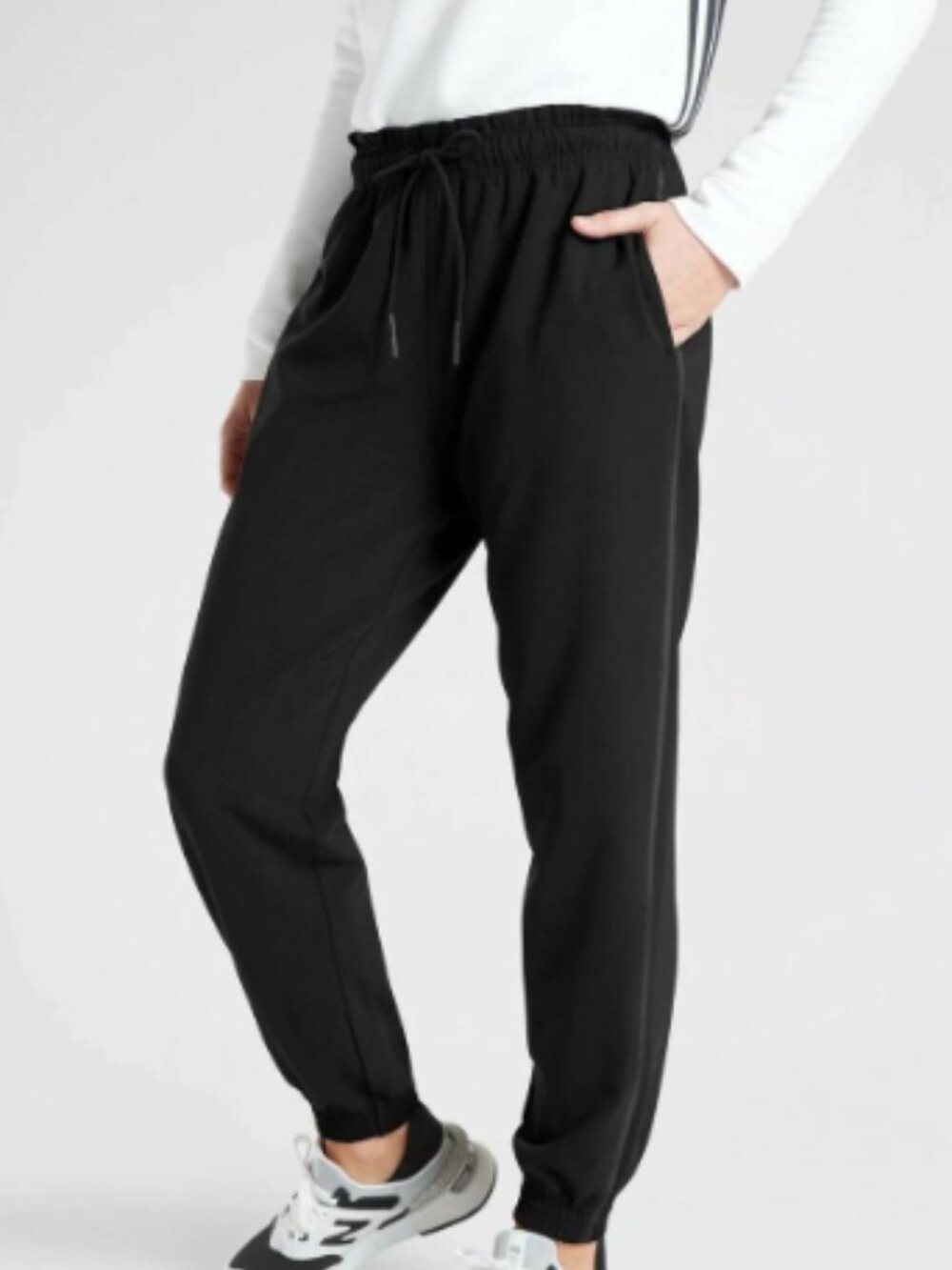Athleta Metropolis Jogger Women's 10 Black Pockets Packable UPF 50+ Inseam 27.5"